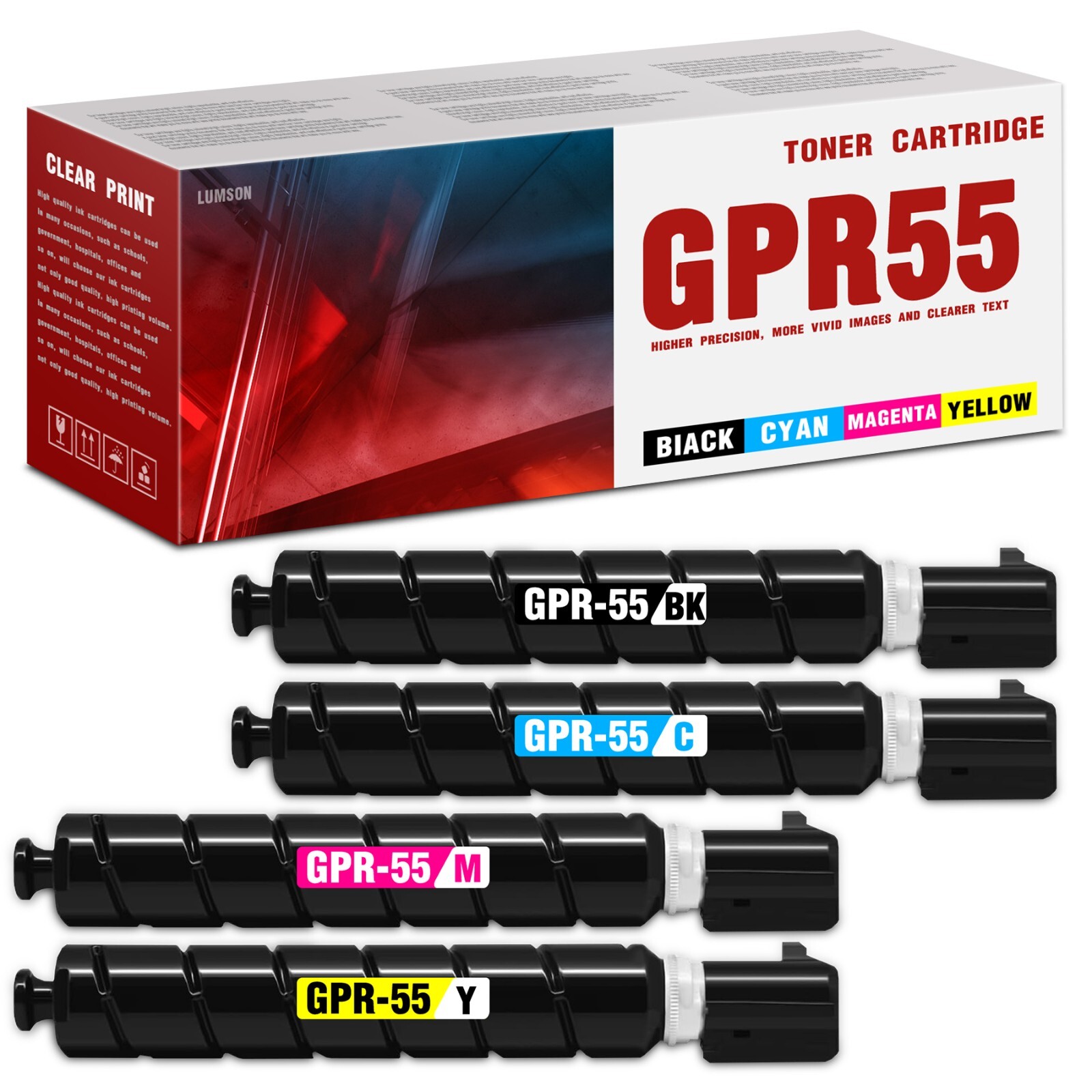 GPR-55 Compatible  High Yield 4 Pack Toner for ImageRunner C5535i C5540i C5560i