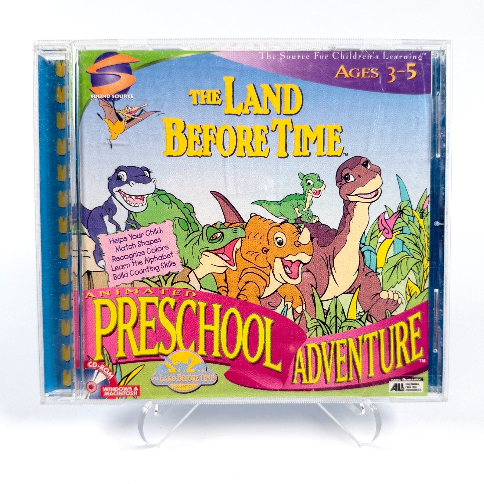The Land Before Time Preschool Adventure PC Mac CD-ROM Sound Source 1999