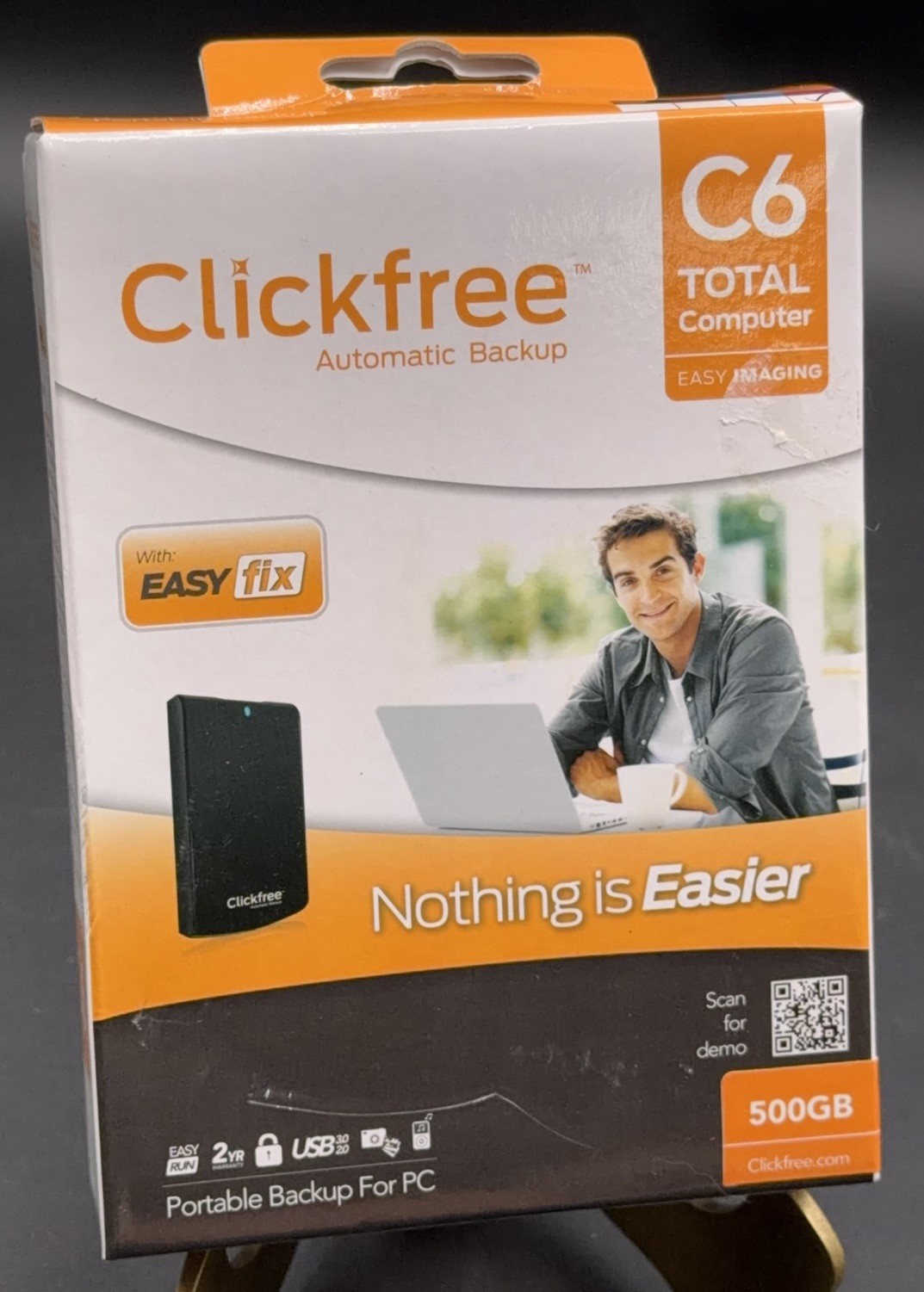 Clickfree Automatic Backup C6 For PC Computer Portable 500GB Storage NEW SEALED