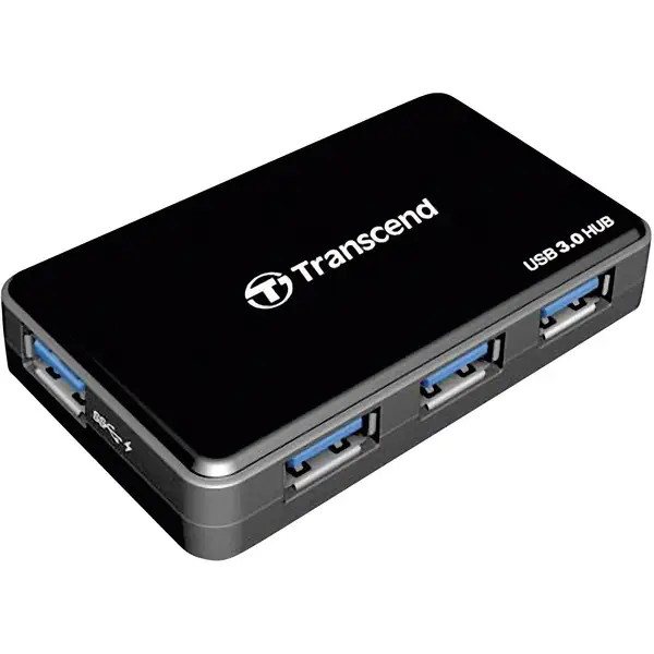 Transcend TS-HUB3K USB Hub 4 Ports USB-A USB 3.0 5GBit/s Black