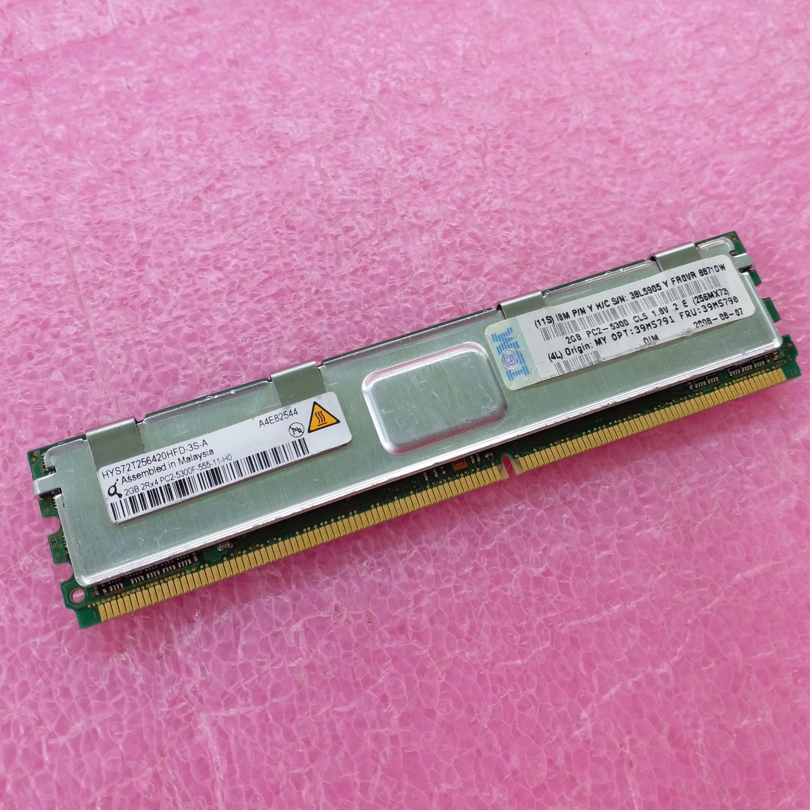 Qimonda 2GB 2Rx4 PC2-5300F-555-11 H0 HYS72T256420HFD HYS72T256420HFN Memory RAM