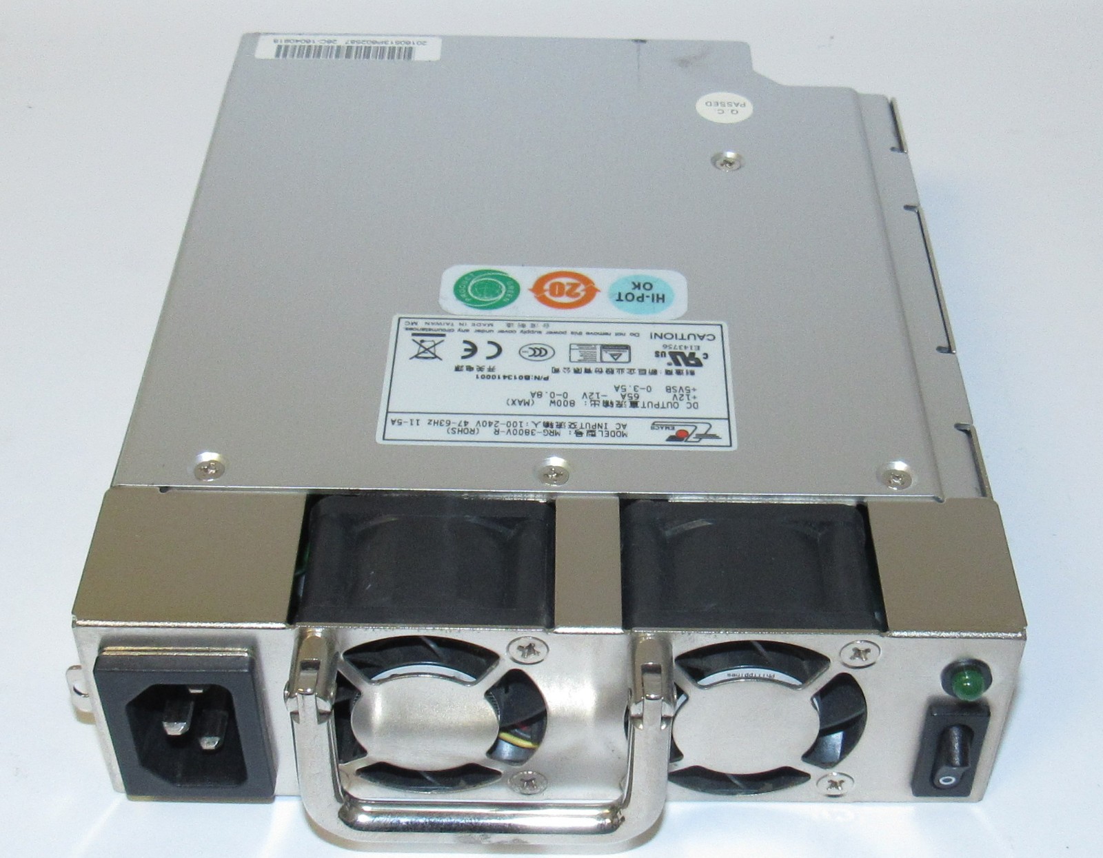 EMACS Zippy MRG-3800V-R 800W Redundant Hot Swap Server Power Supply