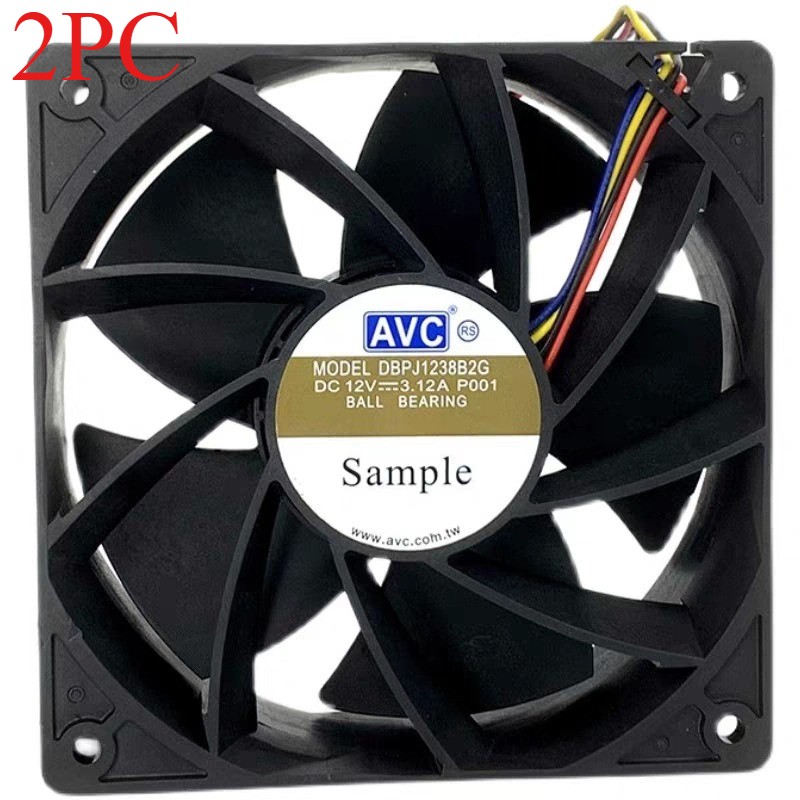 2X Antminer S19 S19J pro T19 E9pro Fan 12cm 4Pin Iceriver KS1 KS2 KS3L Miner Fan