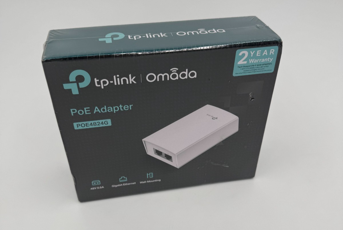 TP-Link Omada POE4824G 48V 24W Gigabit Passive PoE Adapter Injector New Sealed