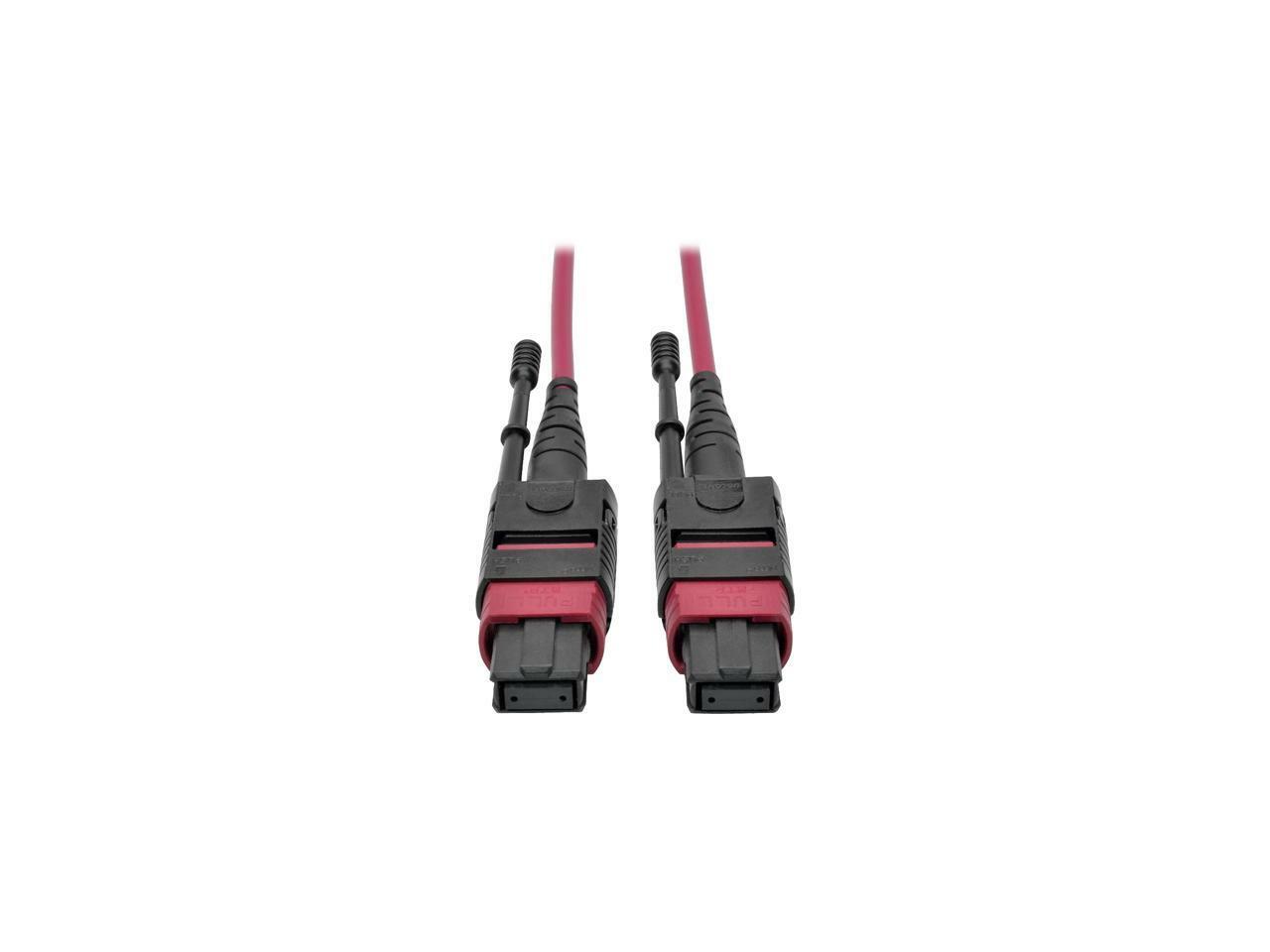 Tripp Lite MTP/MPO Multimode Patch Cable, 12 Fiber, 40 GbE, 40GBASE-SR4, OM4 Ple