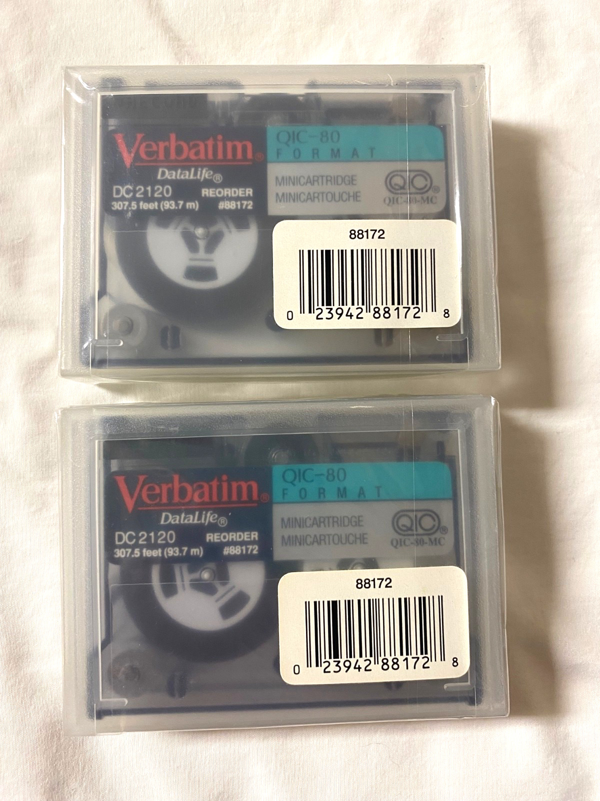 Verbatim Datalife DC 2120 [2] Data Cartridges 307.5 Feet each Factory Sealed