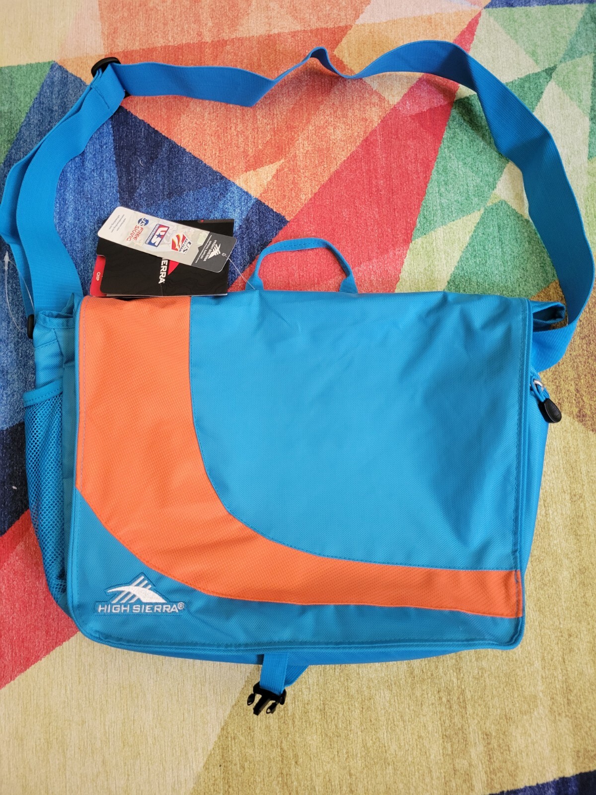 NWT High Sierra Chip Laptop Messenger Bag Torquoise Blue 