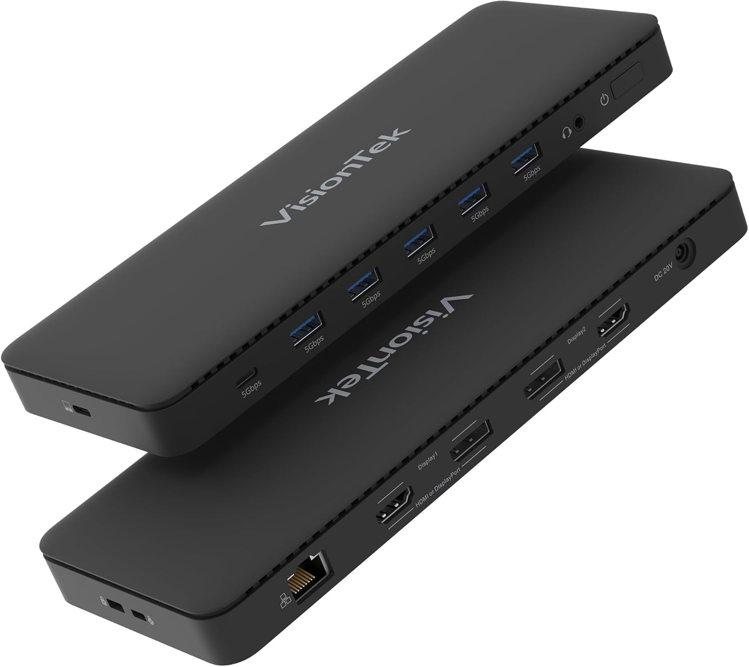 VisionTek VT4600DL Universal Dual 4K Docking Station 100W Charging