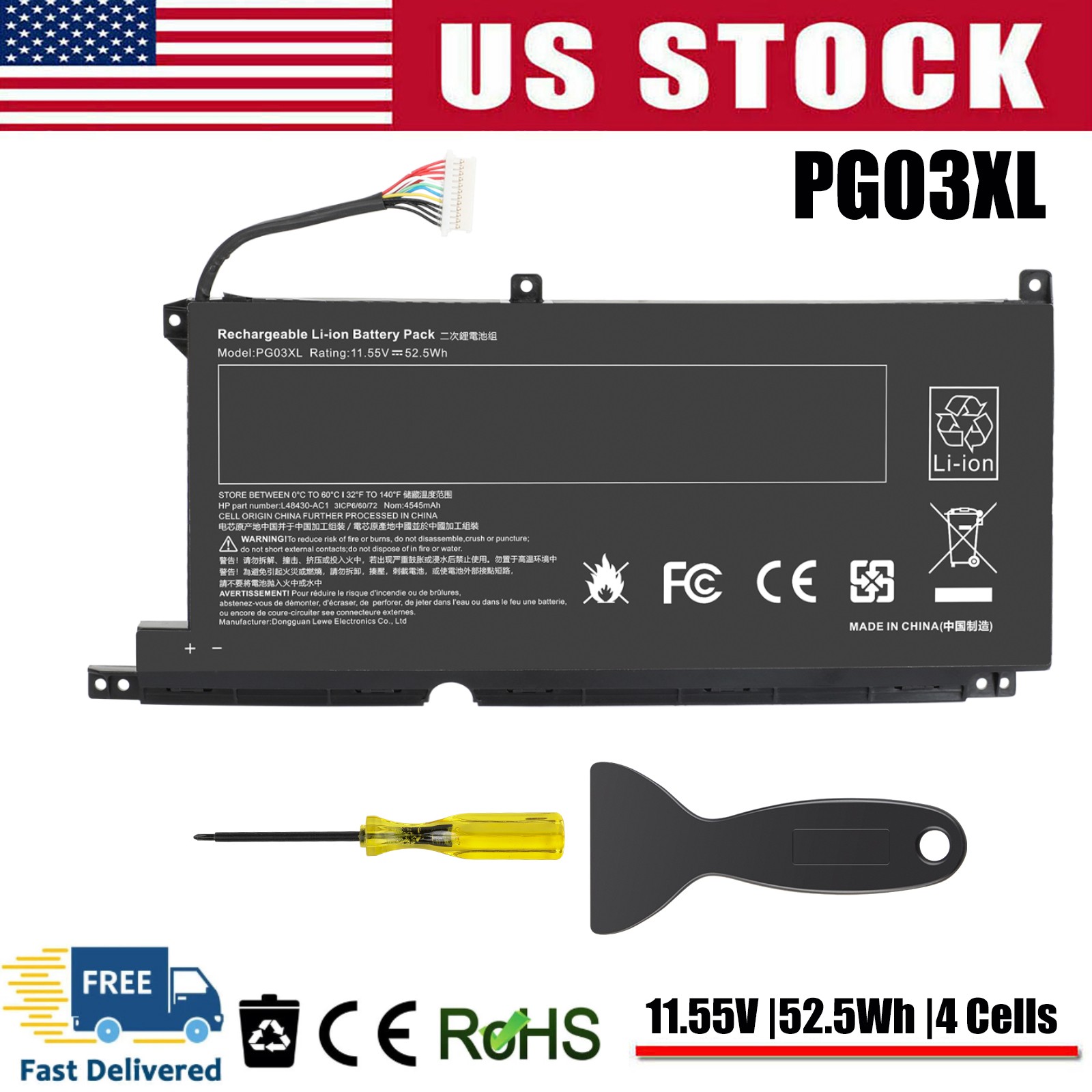 ✅PG03XL L48495-005 Battery for HP PAVILION 15-DK 16-A 15-dk0020TX 15-EC TPN-C141