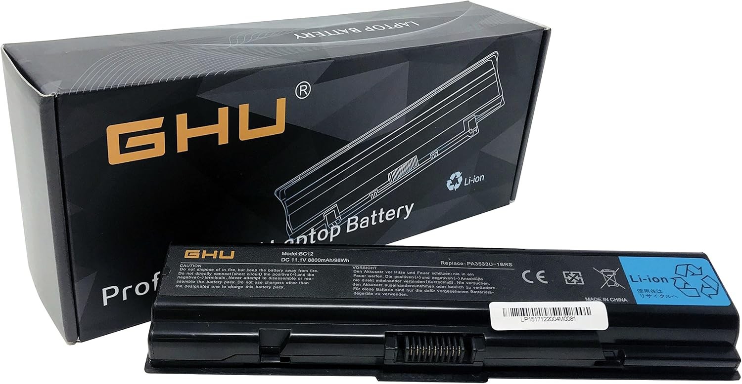 PA3727U 1BRS PA3535U 1BRS Laptop Battery 98Wh 12 Cell Replacement for Toshiba
