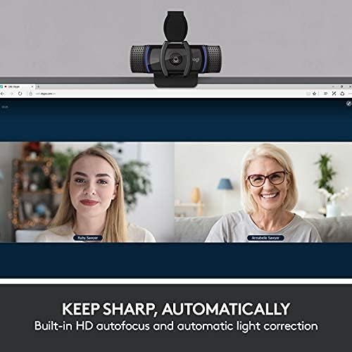 Logitech C920e HD 1080p Mic-Enabled Webcam, certified for Zoom, -  Black