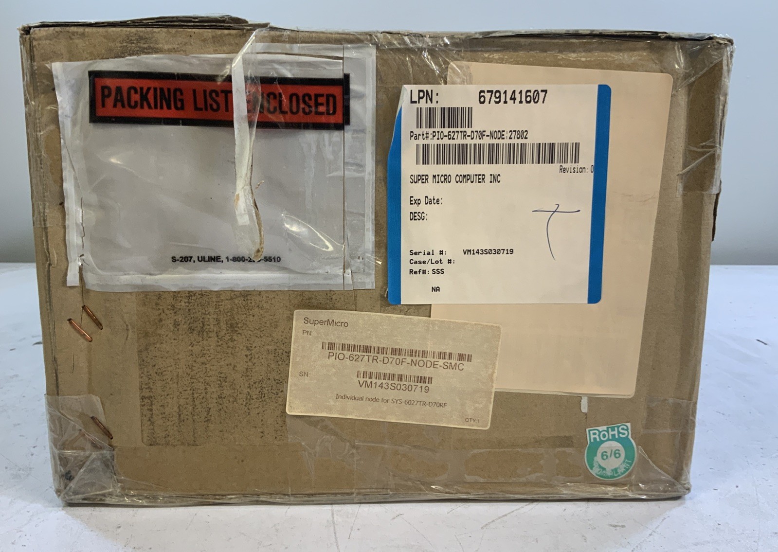 Supermicro PIO-F617R2-F73-NODE Spare server NS-PP2