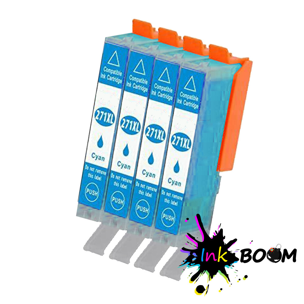 4 Cyan Ink Cartridges for CLI-271 PIXMA MG5721 MG7720 TS5020 TS6020 TS9020