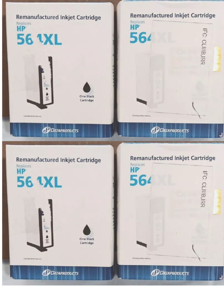 4 Pack - Dataproducts Black Ink Jet Cartridge - Compatible with HP 564XL