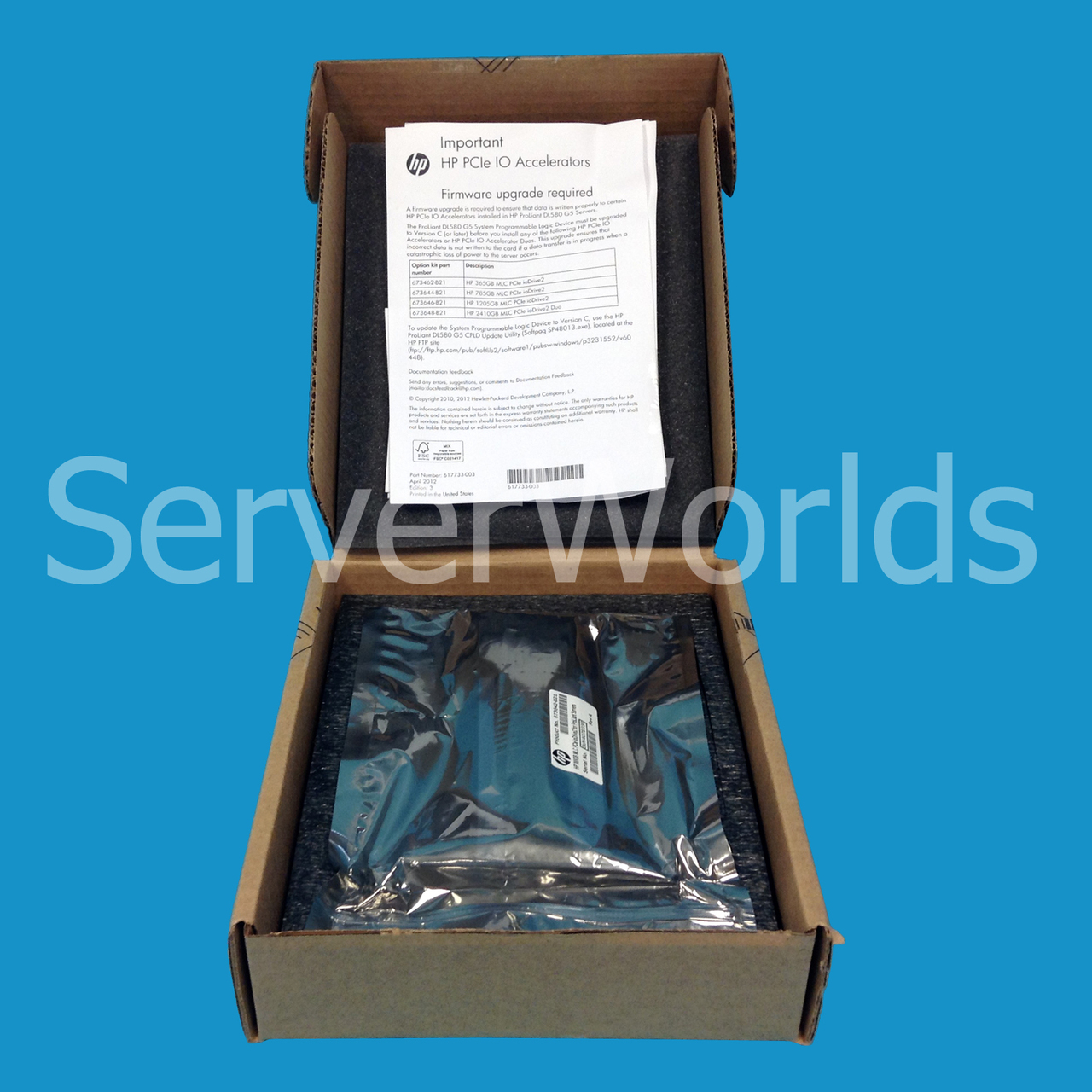 HP 674325-001 *NEW* 356GB SSD MLC I/O Accelerator 673642-B21