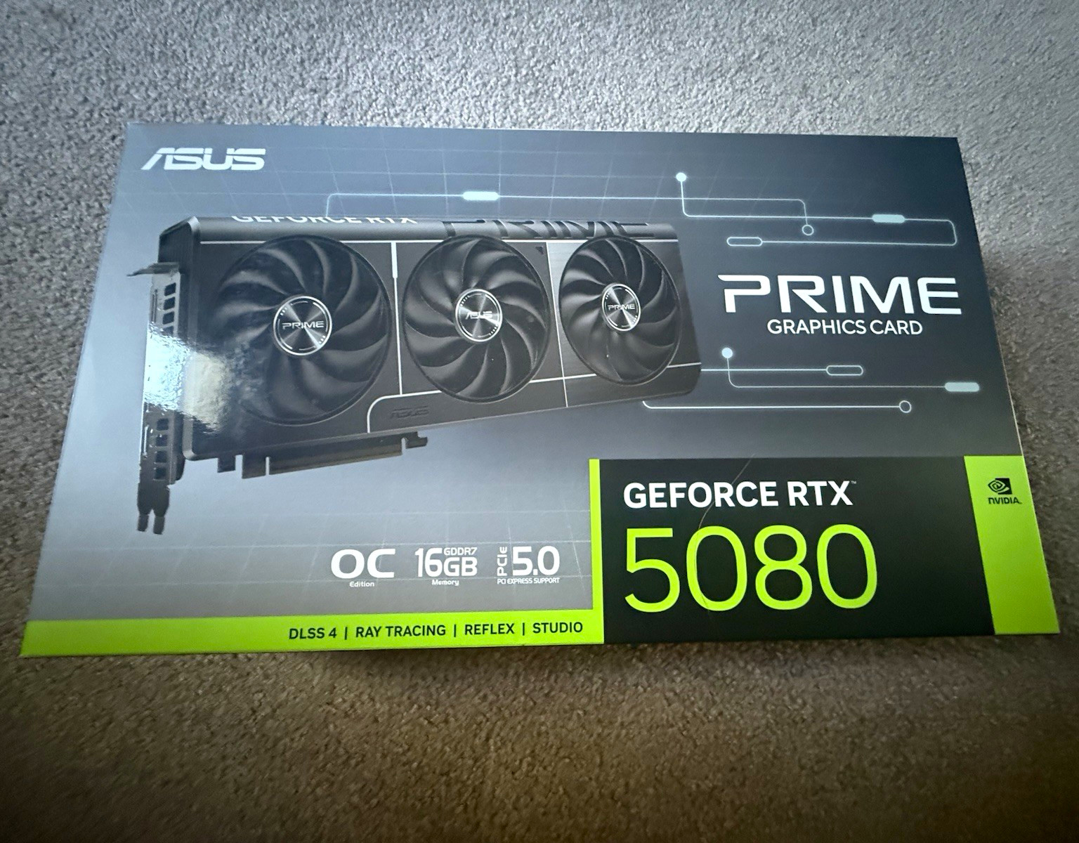ASUS Prime GeForce RTX 5080 OC Edition 16GB GDDR7 PCIe 5.0 x16