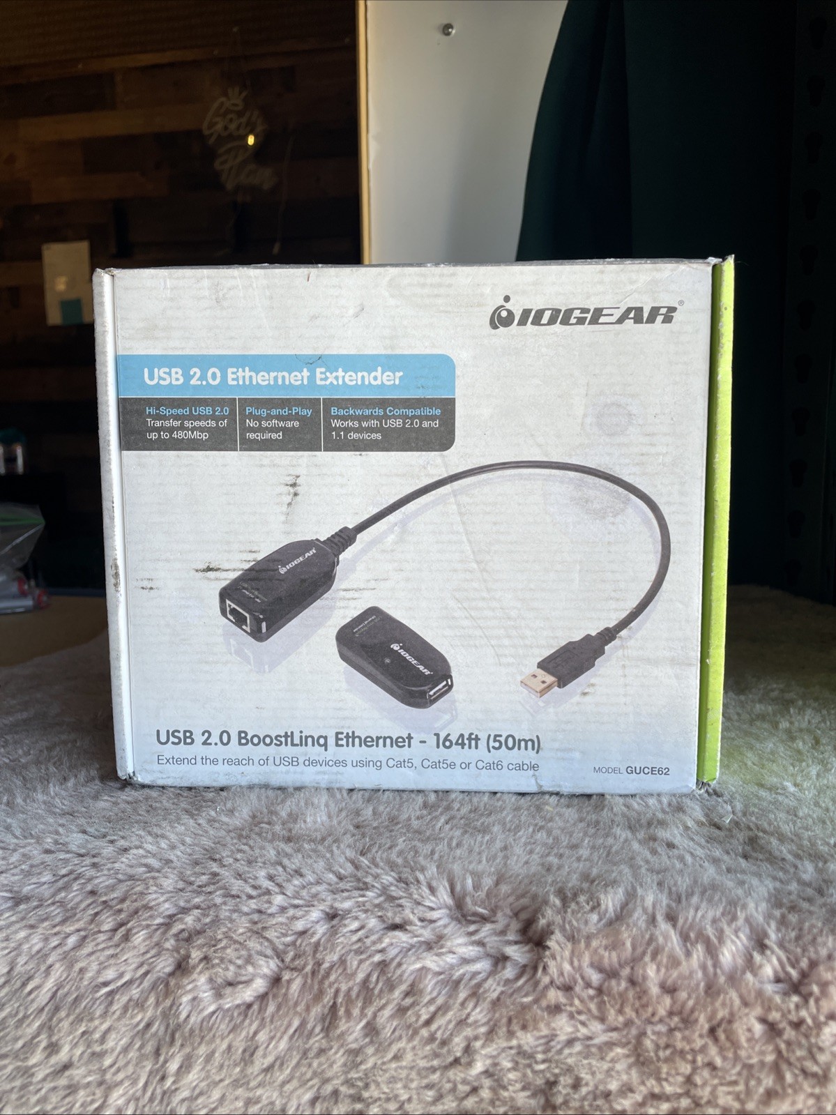 Iogear GUCE62 USB 2.0 BoostLing Ethernet Extender 164ft (50m) **Please Read**