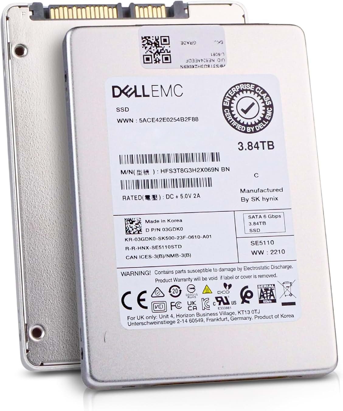 Dell SK Hynix 3.84TB SATA Enterprise RI TLC SSD SE5110 HFS3T8G3H2X069N *BULK*