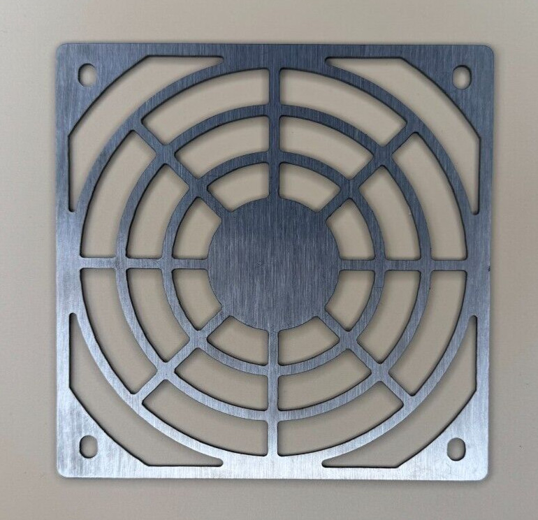 AlphaCool 1x120 fan water cooling radiator grill stainless steel New