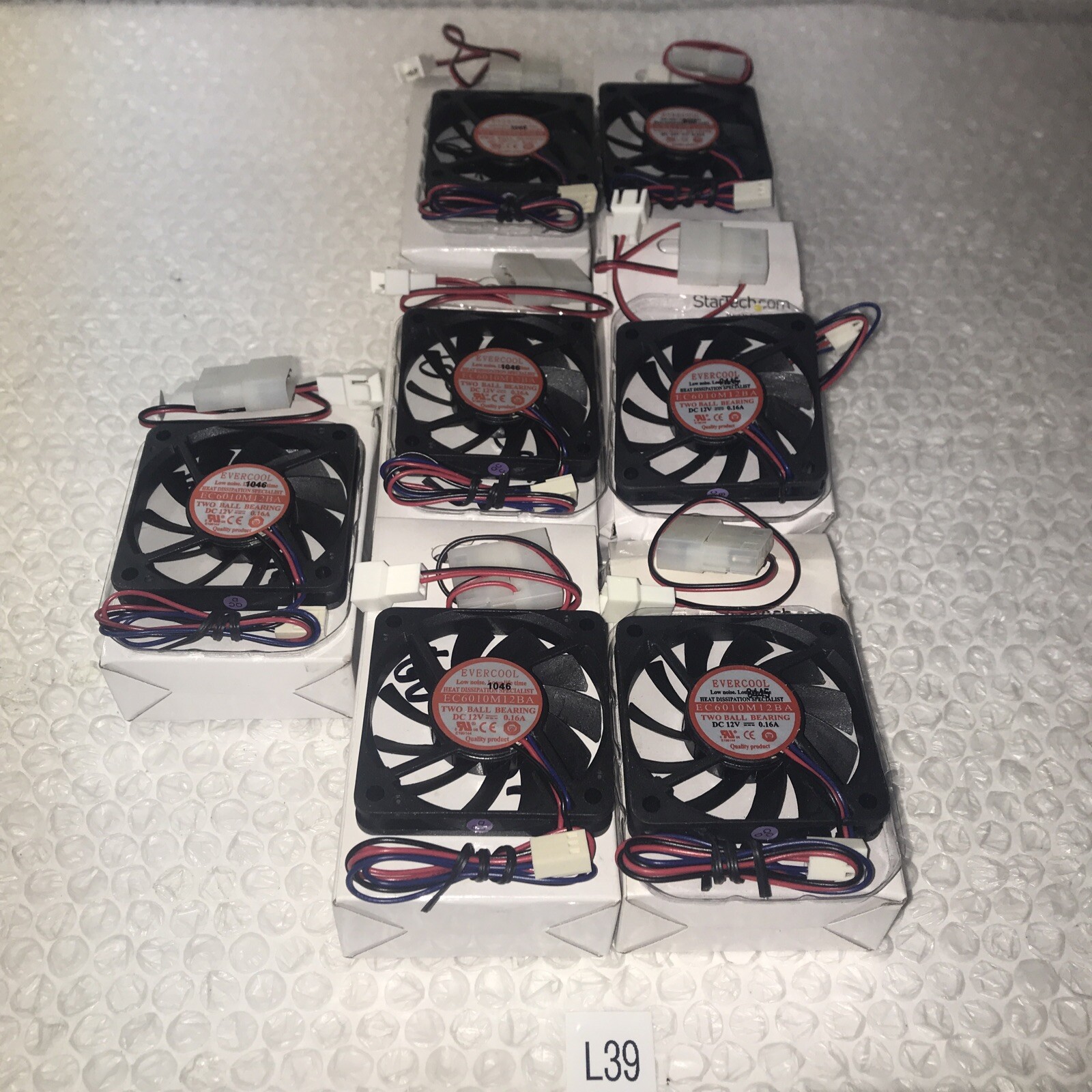 *7 New EverCool EC6010M12BA 60x 20mm Ballbearing Computer  Case Fan3Pin CaseFan#