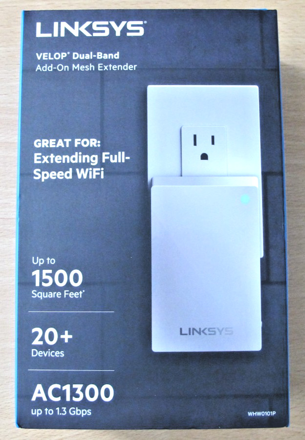 Linksys Velop dual-band addon Mesh WiFi Extender AC1300 WHW0101P Unused