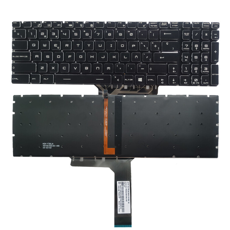 Latin Spanish Keyboard for MSI MS-1795 MS-1796 MS-1773 MS-1791 MS-1792 MS-1793