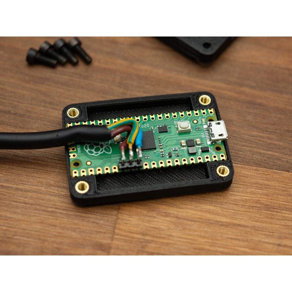 Small Raspberry Pi Pico case with cable retainer 3d Printed