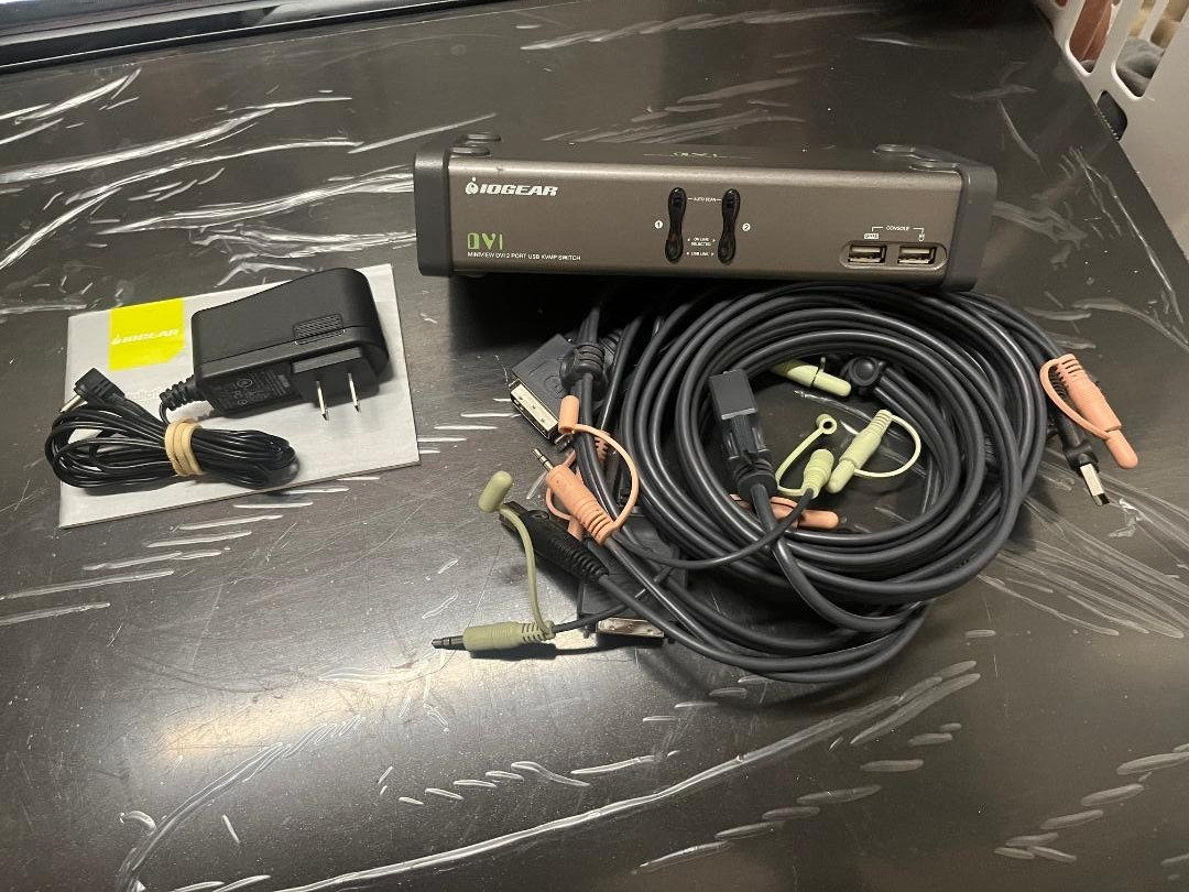 2-Port DVI KVMP Switch w/Full Set of Cables, (GCS1102 TAA Compliant) IOGEAR