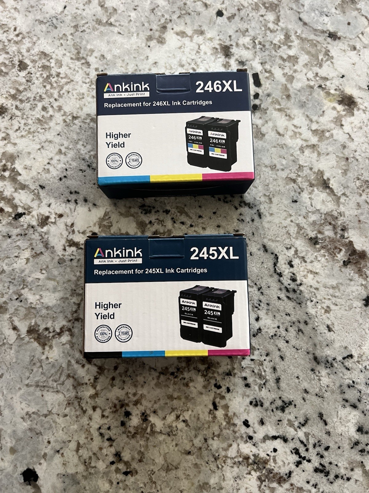 Ankink replacement high-yield ink cartridges, One New Cartridge In Each Box