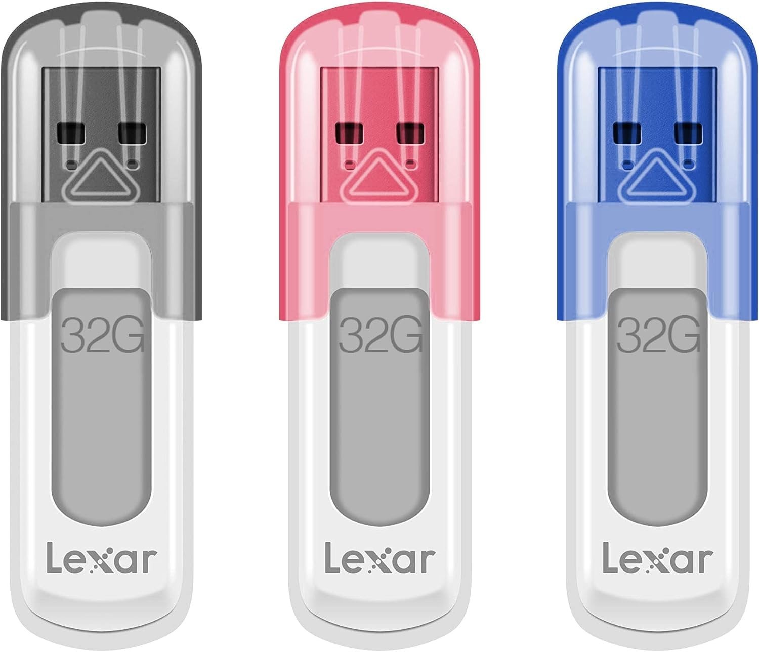 Lexar 32GB 3Pack JumpDrive V100 USB 3.2 Gen 1 Flash Drive for Storage Expansi...