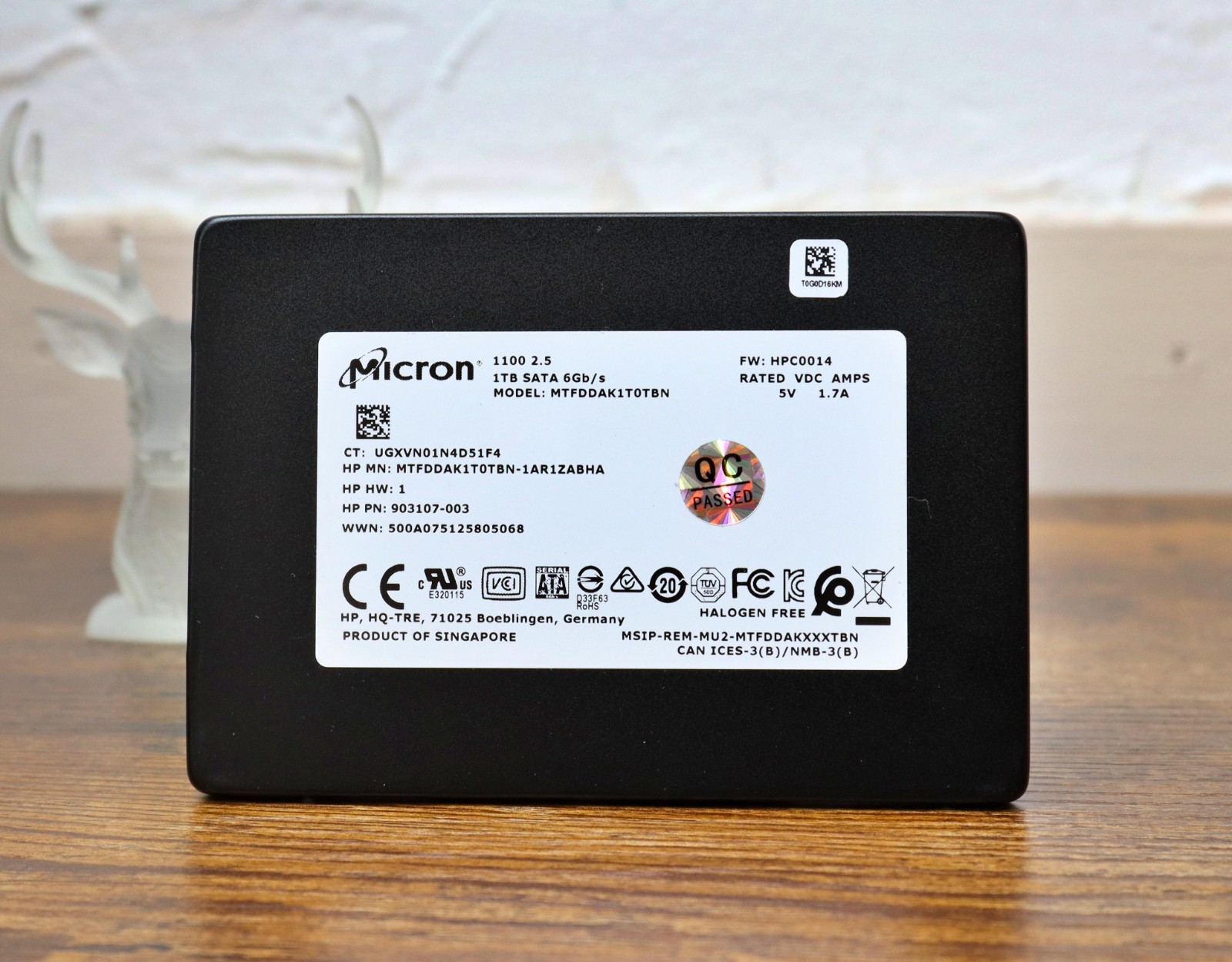 TESTED Micron 1100 1TB 6Gb/s SATA 2.5" Solid State Drive SSD MTFDDAK1T0TBN
