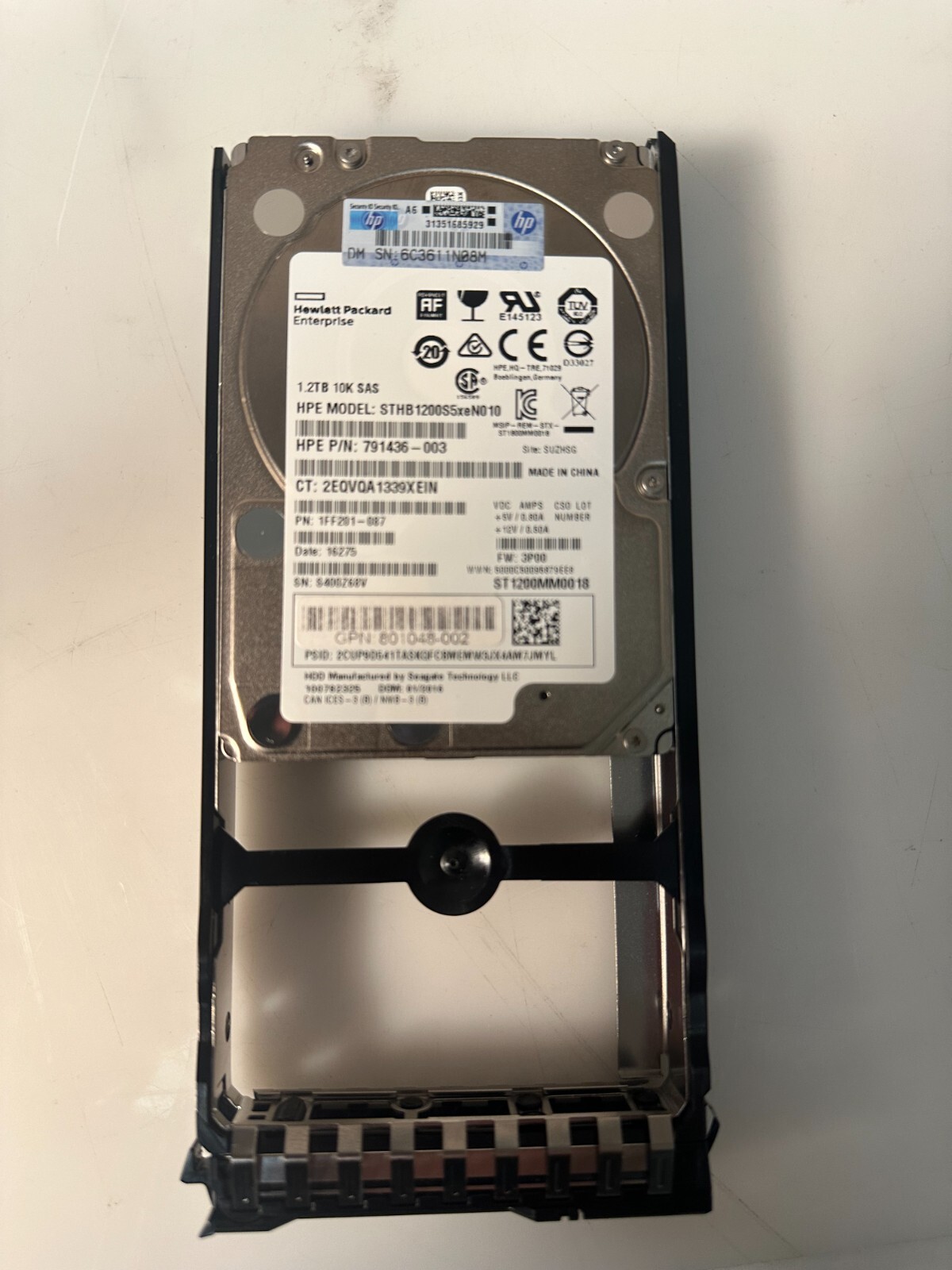 STHB1200S5xeN010    HPE 3PAR 1.2TB SAS 6G 10K SFF HDD 840464-001