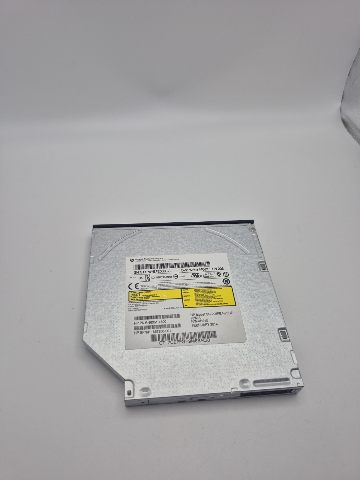 HP SN-208 DVD Writer Drive SN-208FB/HPJHF 460510-800 657958-001 Black Bezel