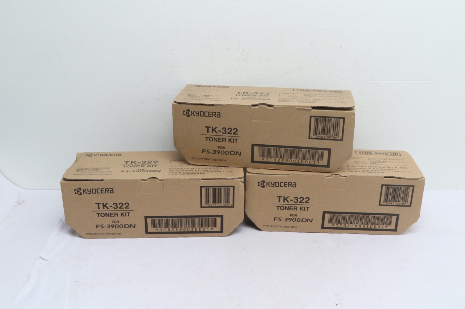3 OEM Kyocera TK-322 FS-3900DN Black Toner Cartridge 1T02F90US0001