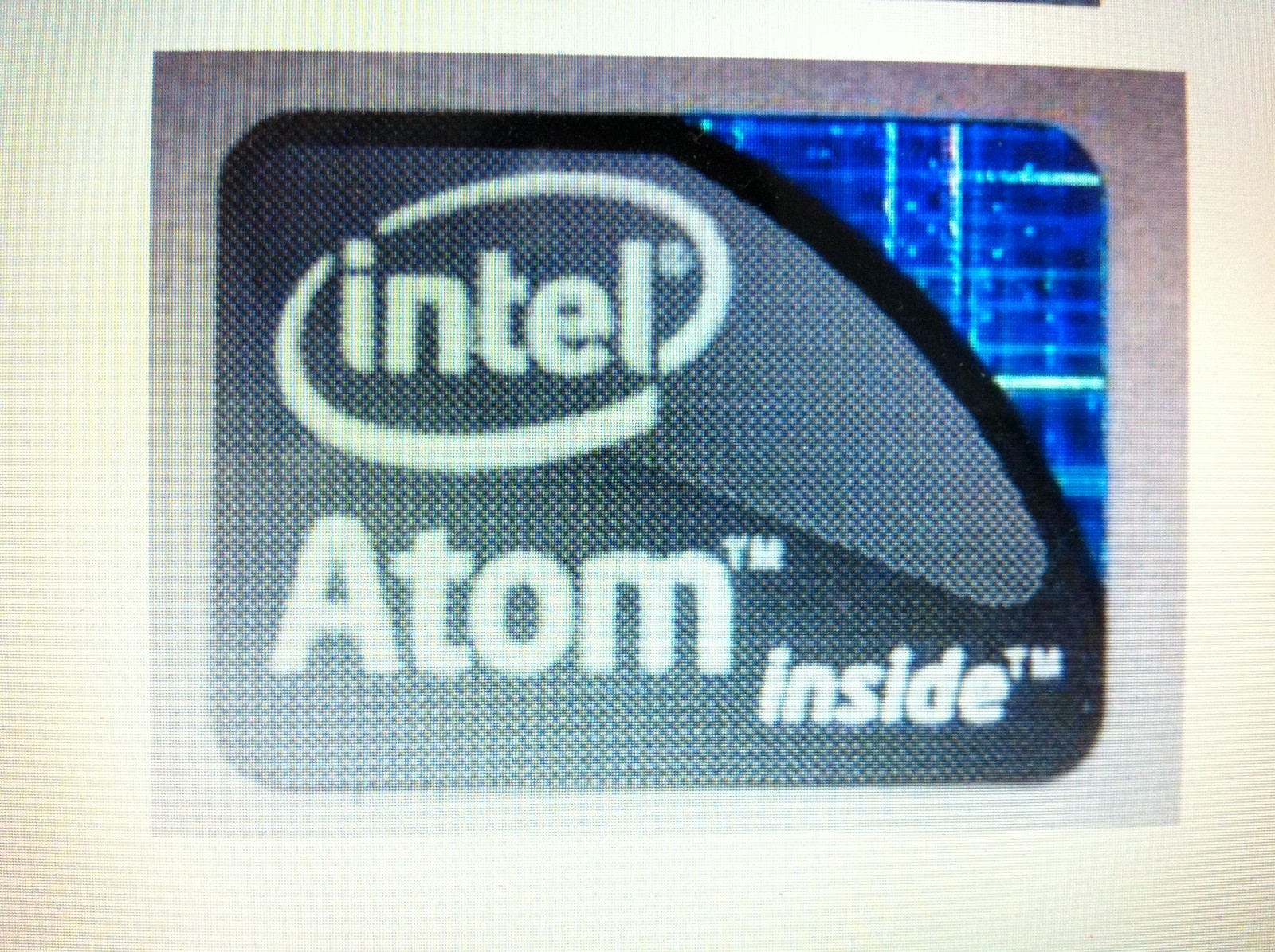 Intel atom sticker 12mm x 16mm LOT OF 3 USA Seller