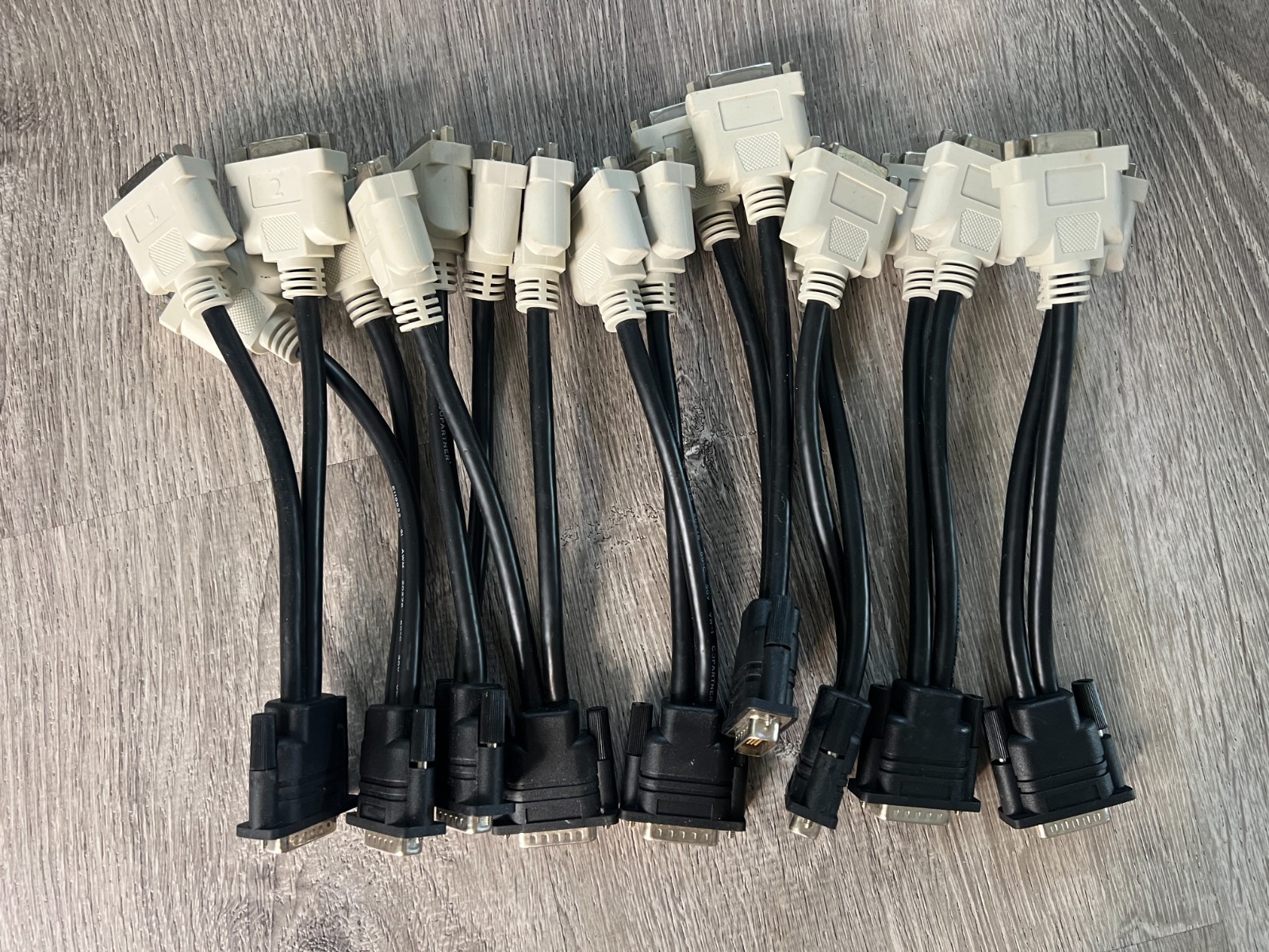 Lot of 9 Copartner E119932 Dual DVI Cable Adapter