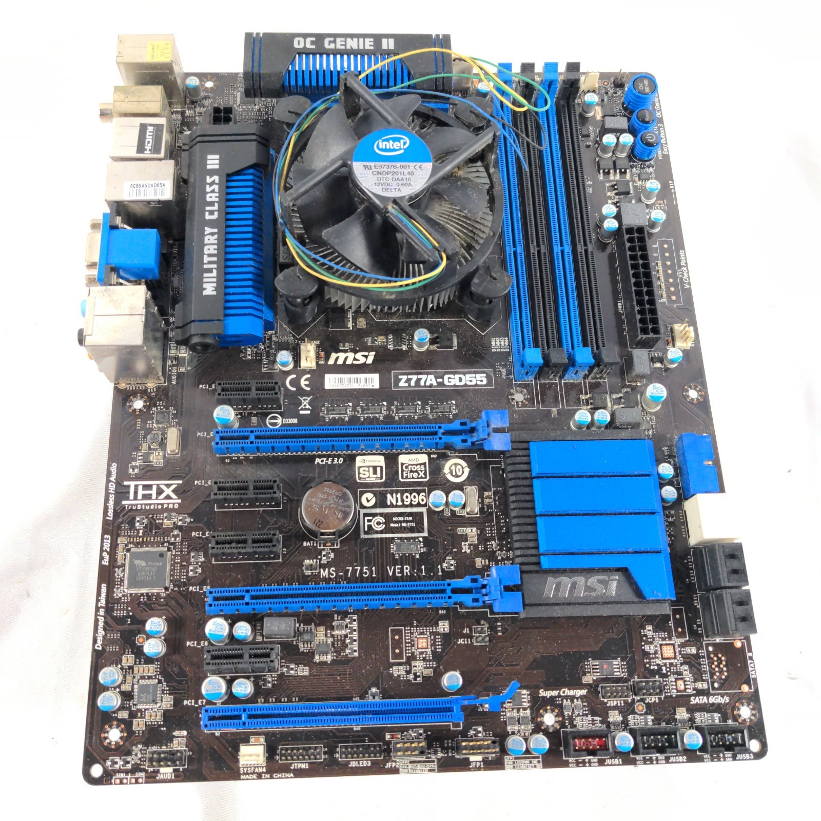 MSI Z77A-GD55 Motherboard with Intel Core i5-2500K 3.30 GHz CPU SR008 Chip