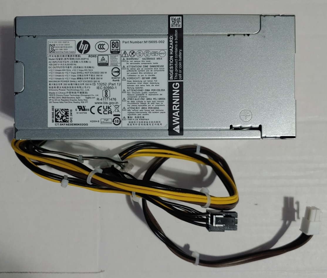 HP TG02-0013W 350W 80 Plus PSU Internal Power Supply D20-350P1A M15695-002