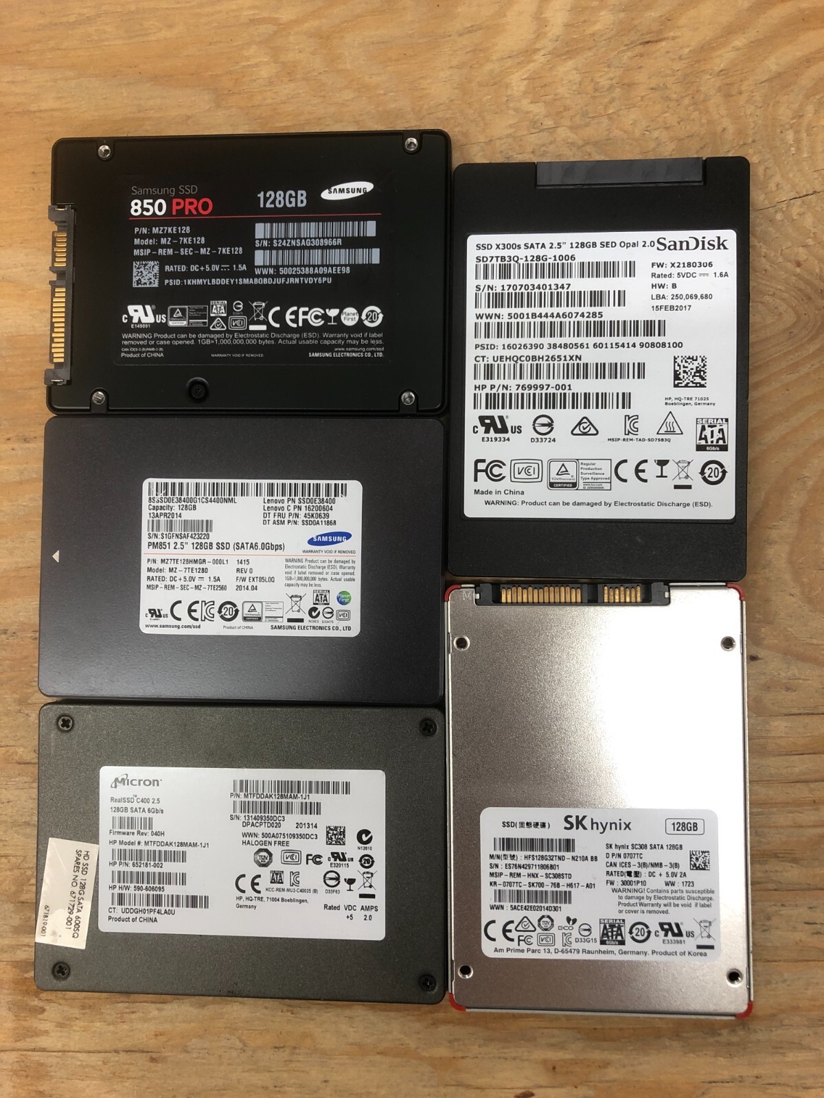 128GB SSD 2.5" Solid mixed major brands (Samsung, Kingston, etc) | Great Health