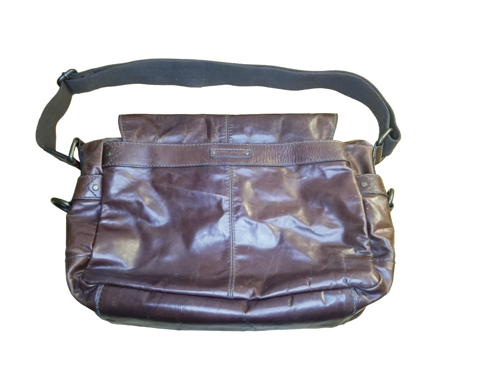 Fossil Brand Messenger Bag Men Laptop Brown Leather Crossbody MBG1154 (15x11x5)