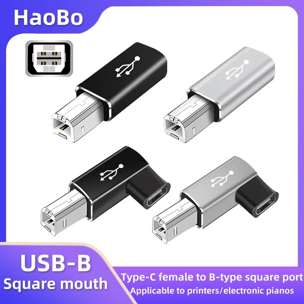 USB C to Square USB Adapter Type-C Female to MIDI Printer Piano Keyboard Drum