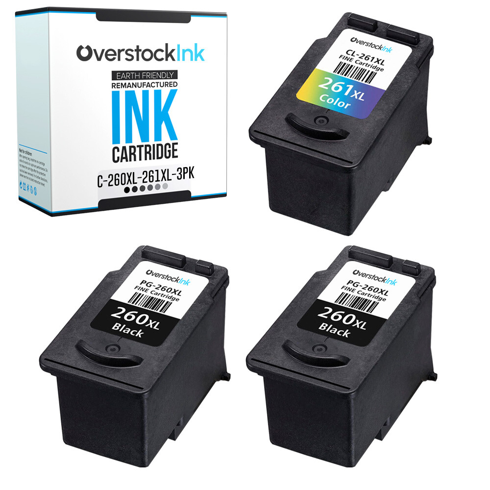 3PK Replacement OSI PG-260XL CL-261XL Ink for Canon PIXMA TR7020a TR7022a TS5320