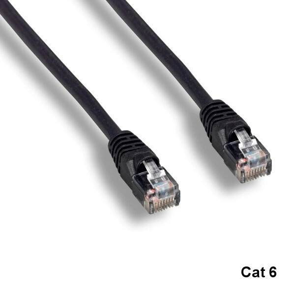 Kentek Black 2ft Cat6 UTP Patch Cord 24AWG 550MHz RJ45 Router Network Internet
