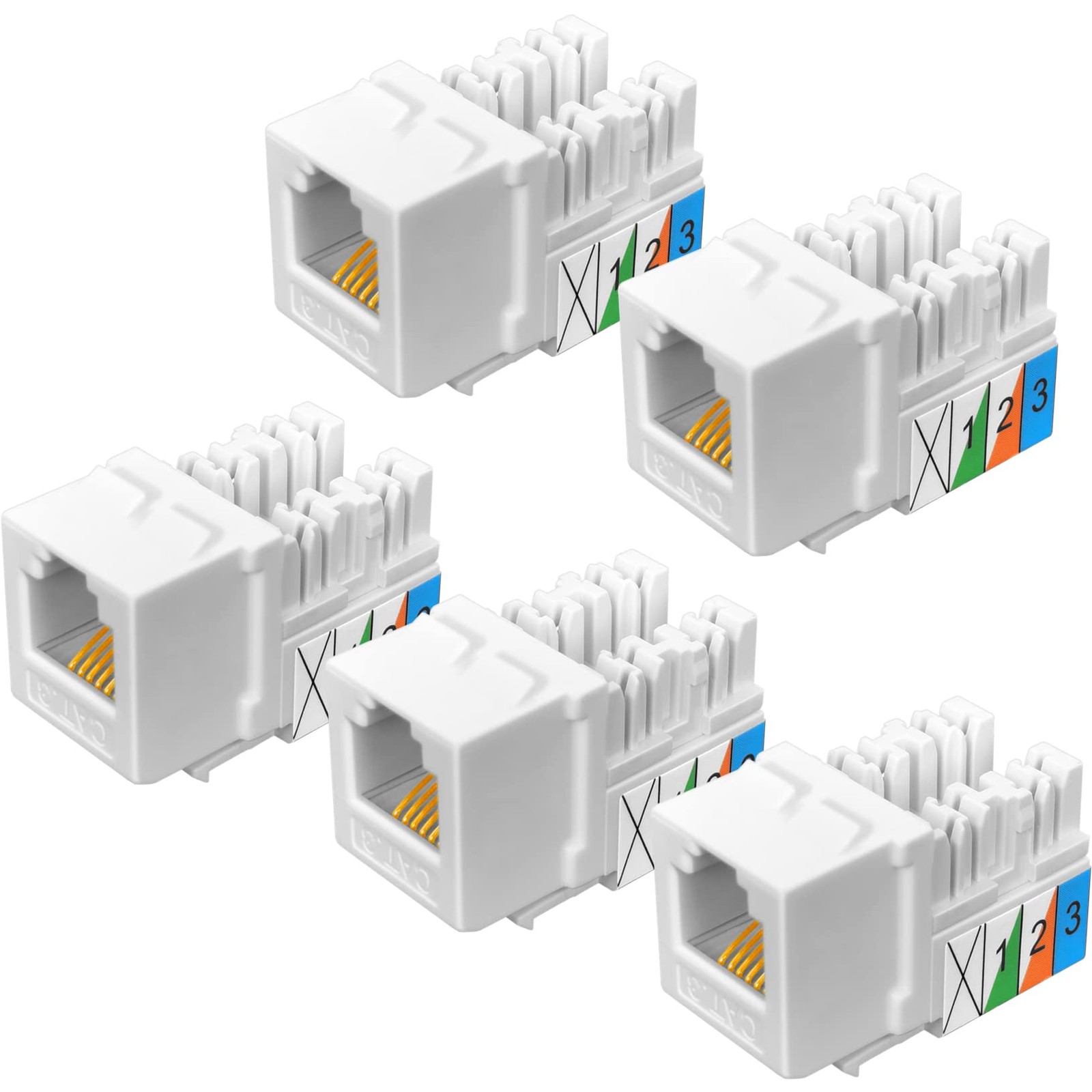 5Pack CAT3 Telephone Keystone Jack Keystone Jack