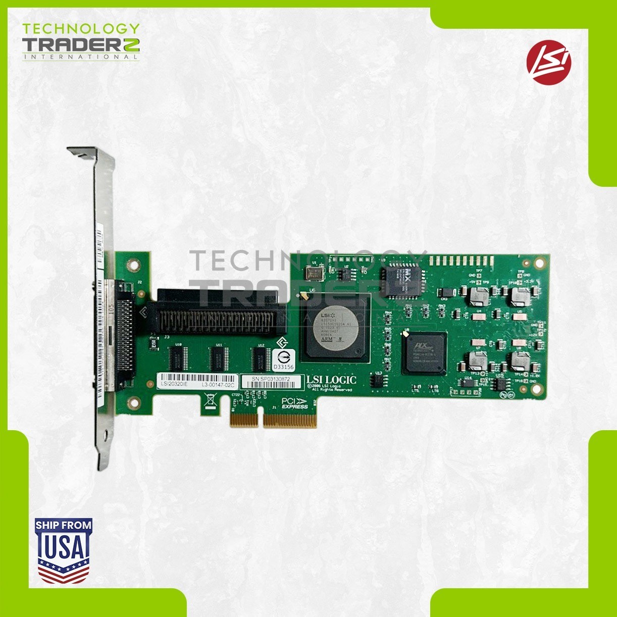 L3-00147-02C LSI Logic LSI20320IE PCI-E 1 Channel SCSI Storage Controller 0NU947