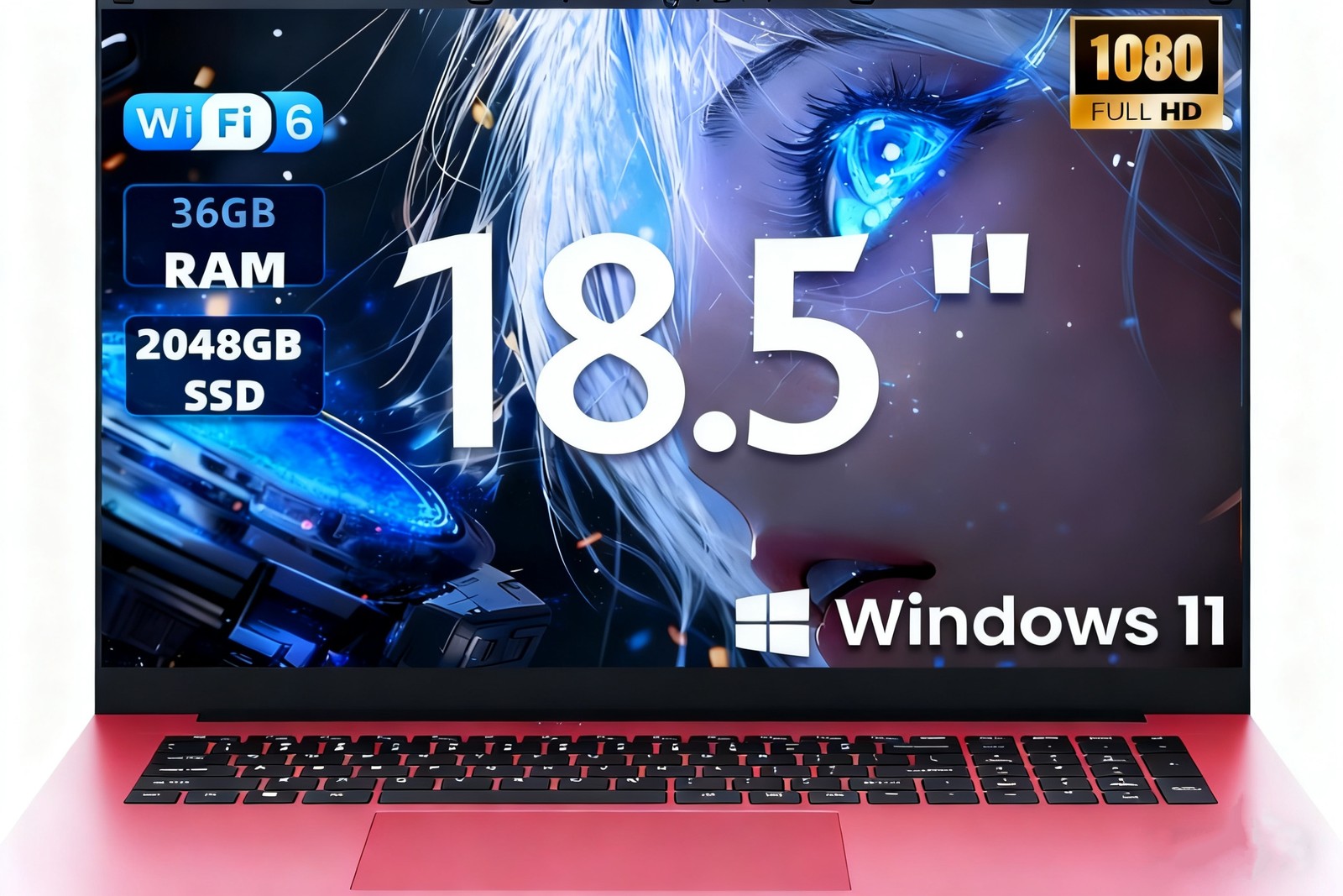 SGIN 18.5 inch Laptop Notebook Intel Celeron N5095 4GB 36GB RAM 128GB 2048GB SSD