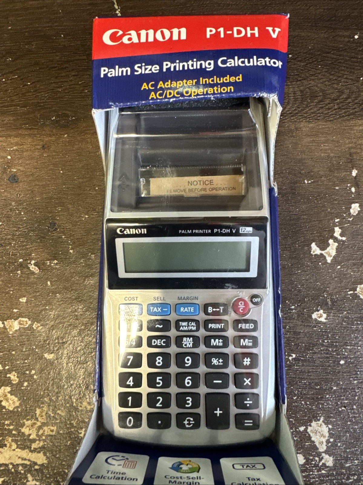 Canon palm printer p1-dh v 12 Digit Tax And Business With Ink Roller And Paper
