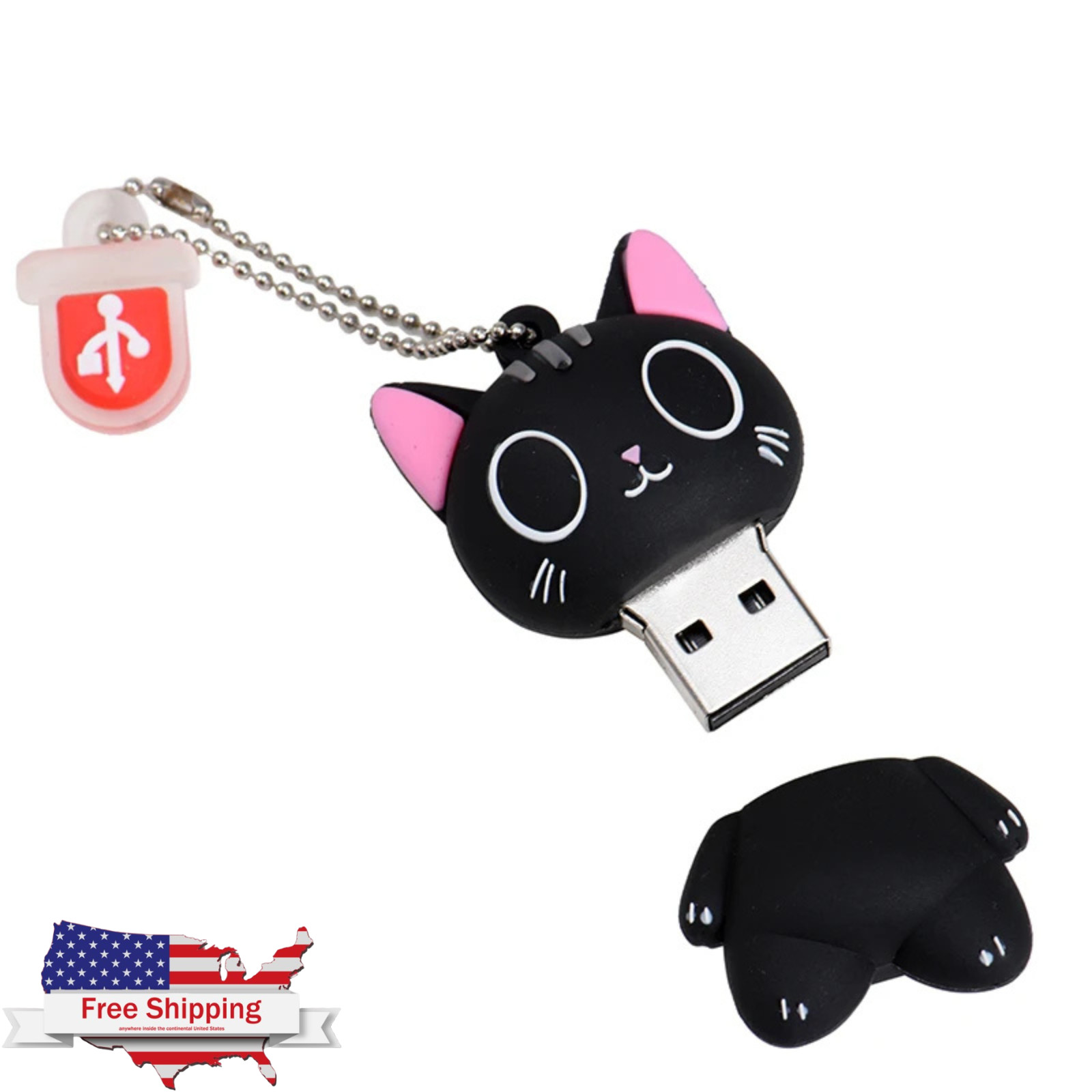 Cute Cat Cartoon USB 2.0 Flash Drive Pen Drive Memory Stick Novelty Thumb Drive