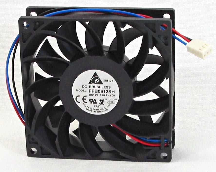 Delta FFB0912SH High Speed Case Fan 92x92x25mm 4100RPM 90CFM 3-pin 50dBA 12VDC