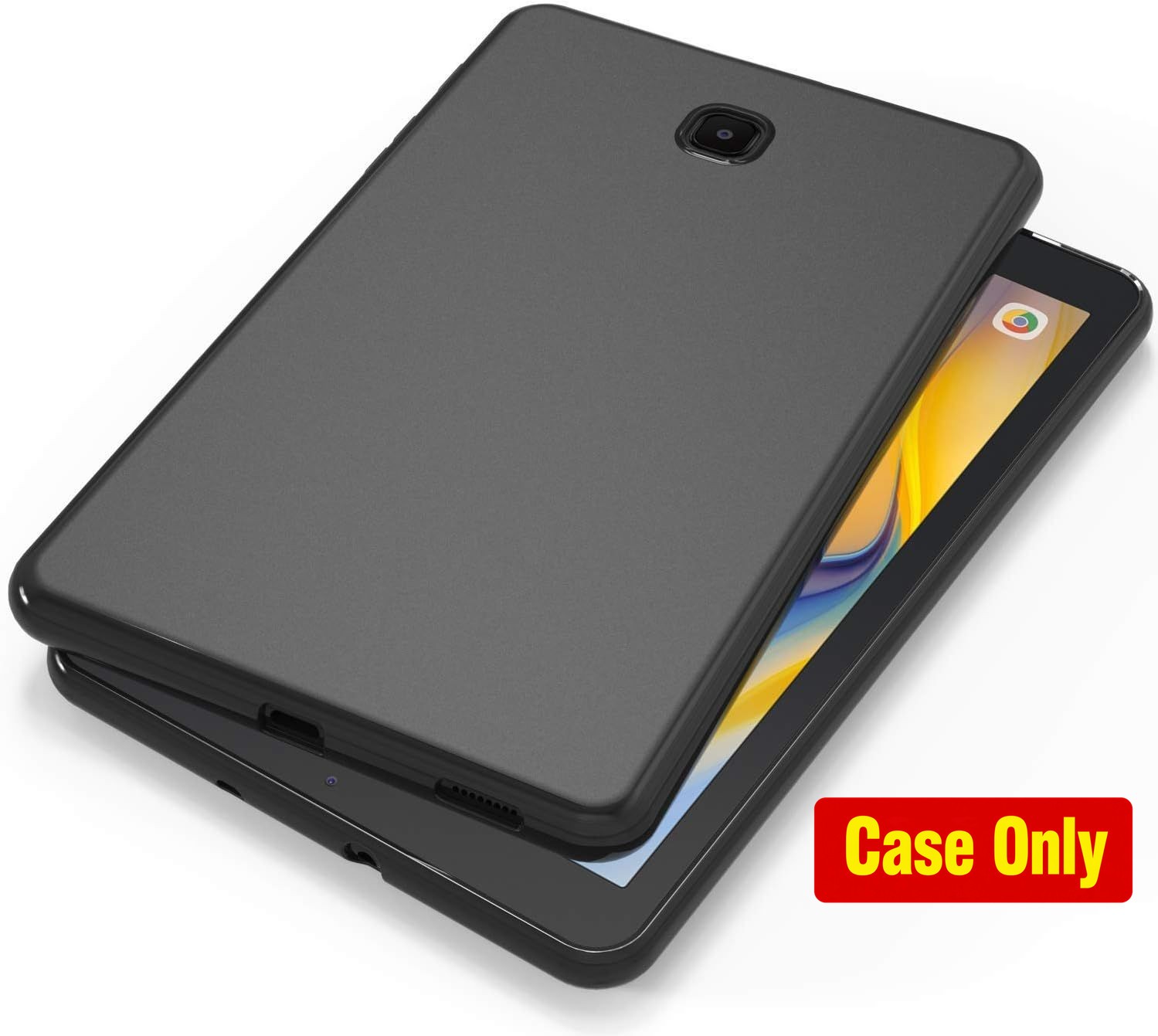 SENON Slim Soft Skin Silicone Protective Case for Galaxy Tab A 8.0 2018 - Black
